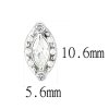 Edelstahl - Ohrstecker - Oval mit Zirkonia