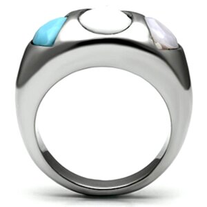 Steel - Finger Ring - Drop Design Tricolor