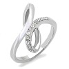 Steel - Finger Ring - Crystal Loop 53