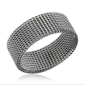 Steel - Finger Ring - Mesh Design