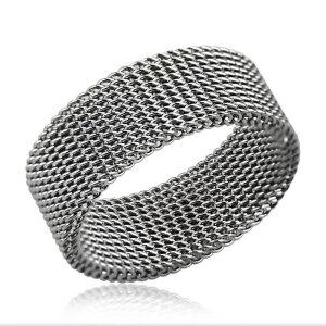 Edelstahl - Finger Ring - Mesh 62