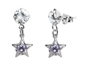Sterling Silver 925 - Ohrstecker - Kristall und Dangle...
