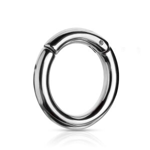 Stahl - Segment Clicker BIG Silber 6 mm 12 mm