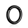Stahl - Segment Clicker BIG Schwarz 10 mm 16 mm