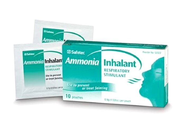 Safetec Ammonia Inhalant Pouches - First Aid - 10 per Box