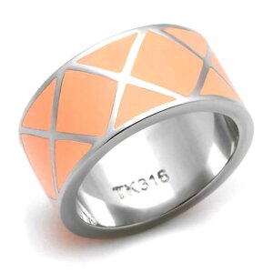 Stainless Steel - Finger Ring - Pastel Apricot