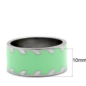 Edelstahl - Finger Ring - Pastell Mint