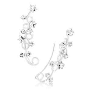 Sterling Silver 925 - Ear Crawler - Blumenranke