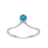 Sterling Silver 925 - Finger Ring - Diadem Form mit  Edelstein