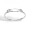 Sterling Silver 925 - Finger Ring - Zierplatte mit Kristall