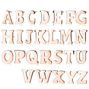 Steel - Ear stud -  Single Alphabet letters