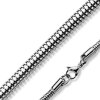 Edelstahl - Halskette - Schlangenkette Rund Silber