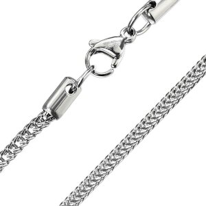 Stainless Steel - Chain Necklace - Square Wheat Chain...
