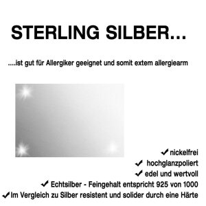 Sterling Silver 925 - Ear Crawler - Kristall Welle