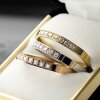 Steel - Finger Ring - Crystal Stripe