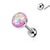 Stahl - Zungenbarbell - 1,6 mm - Opal Imitation Lila