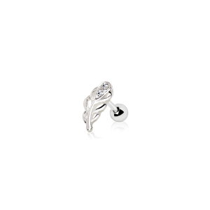 Stahl - Labret - Tragus - Blatt - Kristall