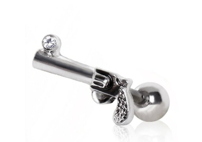 Steel - Labret - Tragus - Revolver - Crystal