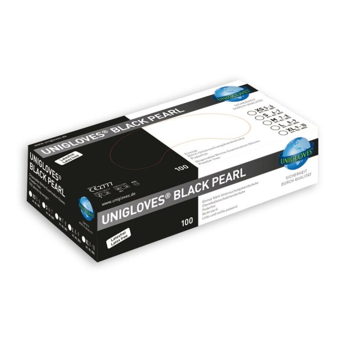Nitril - Gloves - Black - 100 Stk. - powder free - Black...