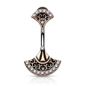 Steel - Banana - inka tribal - crystal Rosegold Steel