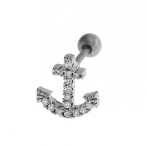 Steel - Barbell - Tragus - Anchor - Crystal