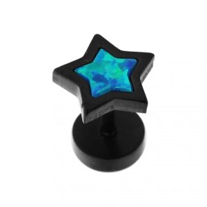 Black Steel - Fake Plug -  Opal Star