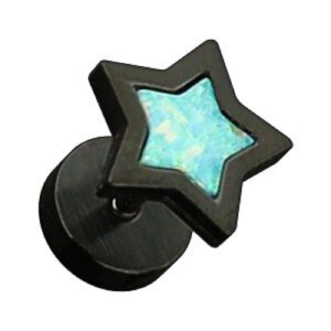 Black Steel - Fake Plug -  Opal Star