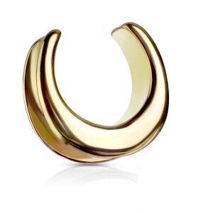 Steel - Plain Saddle Spreader Ear Plugs 10 mm  gold