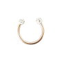 Fer à cheval CBR - avec billes époxy or rose 1,2 x 8 mm