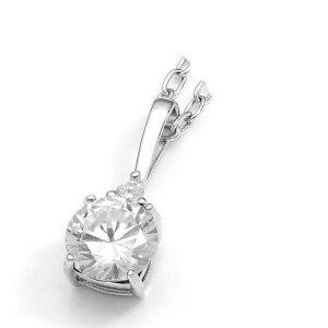 Sterling Silver 925 - Pendant for necklace - round crystal