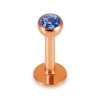 Rose Gold Steel - Labret - Kristall 1,2 mm 6 mm 3 mm EM