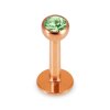 Rose Gold Steel - Labret - Kristall 1,2 mm 6 mm 3 mm EM