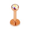 Rose Gold Steel - Labret - Kristall 1,2 mm 6 mm 3 mm EM