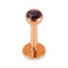Rose Gold Steel - Labret - Kristall 1,2 mm 8 mm 3 mm AQ