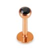 Rose Gold Steel - Labret - Kristall 1,2 mm 8 mm 3 mm AQ