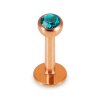 Rose Gold Steel - Labret - Kristall 1,2 mm 8 mm 3 mm AQ
