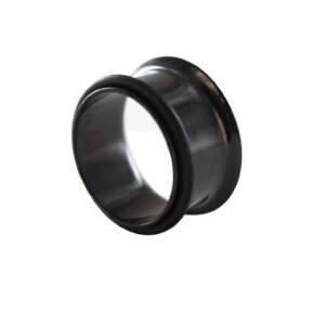 Stahl - Tunnel - Gummi - Single Flare- BC black chrome 24 mm