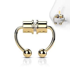 Stahl - Fake Septum - Magnetisch Gold