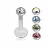1,0 mm - 7 mm - CC - Crystal Clear/ Kristallklar - ETFE - Labret - Kristall - Stahl Push-In System