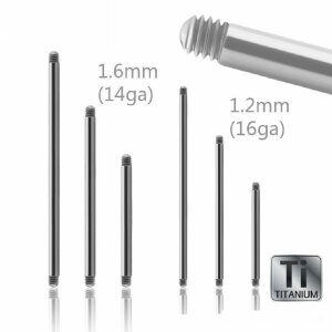 Titanium - Barbell - without balls 1,2 mm - 40 mm