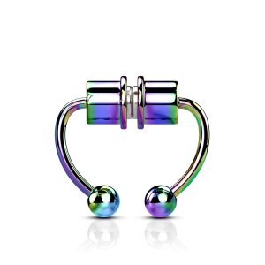 Acier - Faux septum - Arc-en-ciel magnétique