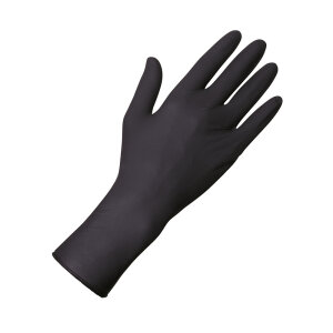 Latex - Gloves - black - 100 pcs - powderfree - Unigloves...