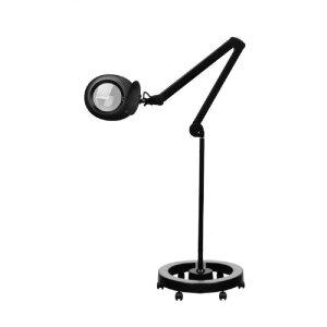 Tattoo LED Lupen Stehlampe - verstellbar - Schwarz