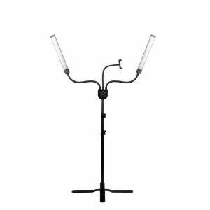 Tattoo LED floor lamp - with remote control - black