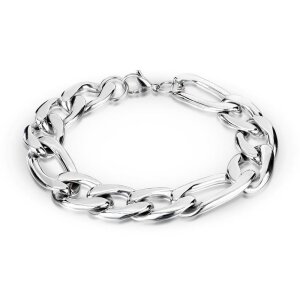 Stainless steel - bracelet - curb chain flat 2,0 mm