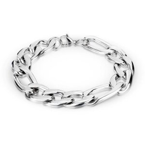 Stainless steel - bracelet - curb chain flat 4,0 mm