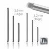 Titanium - Barbell - without balls 1,2 mm - 65 mm