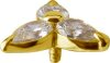 Solid Gold 18K - Labret - flower