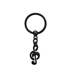 Black Steel - BCR ball closure ring - musical note