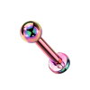 Titanium - Labret - Colorful 1,2 x 6 mm rainbow